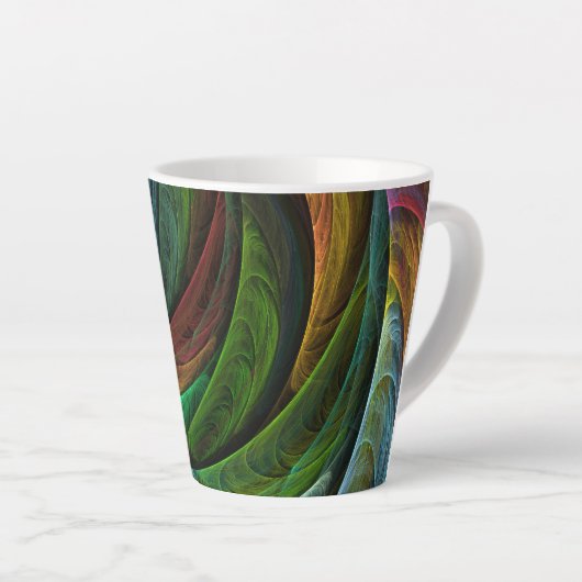 Color Glory Modernes Abstraktes Kunstmuster Elegan Milchtasse (Rechte Ecke)