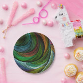 Color Glory Modernes Abstraktes Kunstmuster Elegan Pappteller (Party)