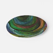 Color Glory Modernes Abstraktes Kunstmuster Elegan Pappteller (Schrägansicht)