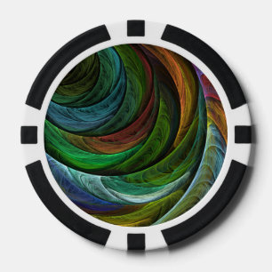 Color Glory Modernes Abstraktes Kunstmuster Elegan Pokerchips