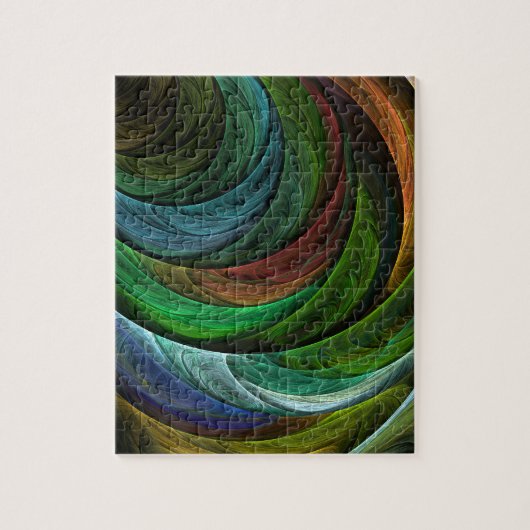 Color Glory Modernes Abstraktes Kunstmuster Elegan Puzzle (Vertikal)