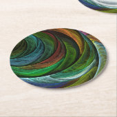 Color Glory Modernes Abstraktes Kunstmuster Elegan Runder Pappuntersetzer (Angewinkelt)