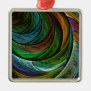 Color Glory Modernes Abstraktes Kunstmuster Elegan Silbernes Ornament