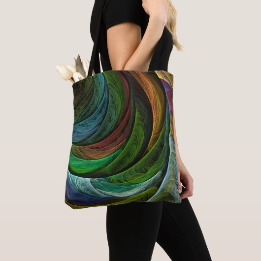 Color Glory Modernes Abstraktes Kunstmuster Elegan Tasche (Von Nahem)