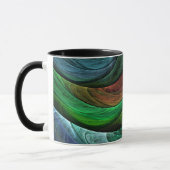 Color Glory Modernes Abstraktes Kunstmuster Elegan Tasse (Links)
