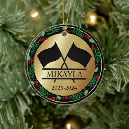 Color Guard Marching Band Weihnachtsdekoration Keramik Ornament