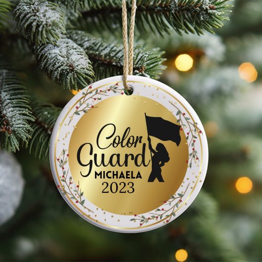 Color Guard Marching Band Weihnachtsdekoration Keramik Ornament