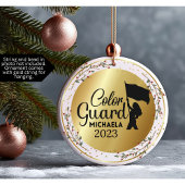 Color Guard Marching Band Weihnachtsdekoration Keramik Ornament