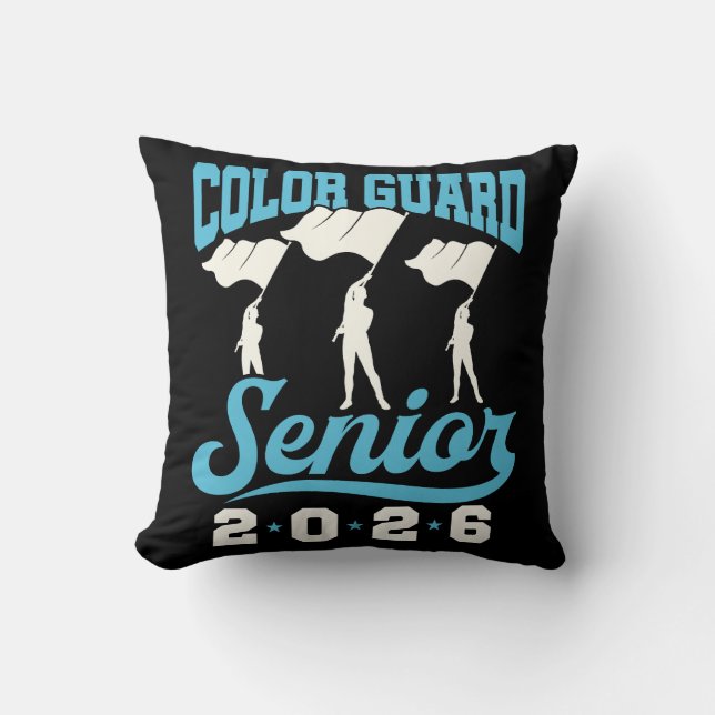 Color Guard Senior Class of 2026 Abschluss Kissen (Vorderseite)