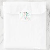 Color Happy Birthday Runder Aufkleber (Tasche)