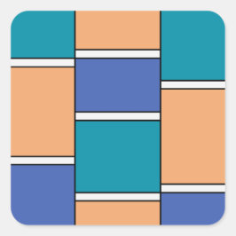 Color Harmony Quadratischer Aufkleber