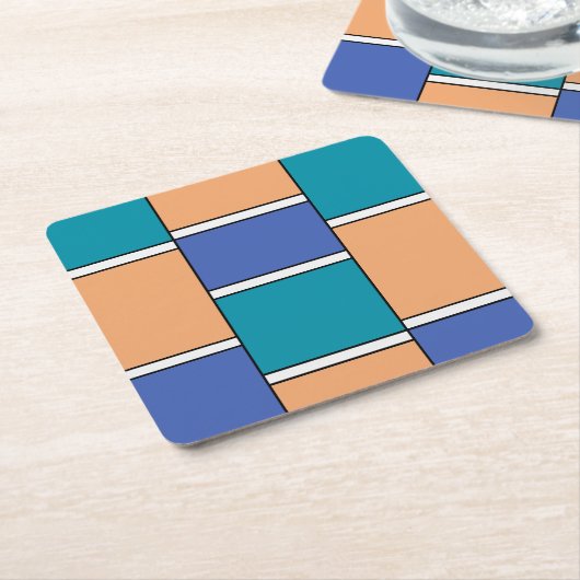 Color Harmony Rechteckiger Pappuntersetzer (angewinkelt)