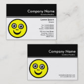 Color Header III v2 - Schwarz - Smily Face Visitenkarte (Vorne/Hinten)