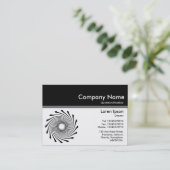 Color Header III v2 - Schwarz - Warp-Laufwerk Visitenkarte (Stehend Vorderseite)