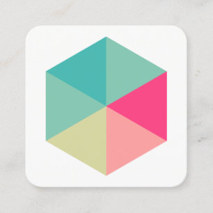 Color Hexagon 02 Quadratische Visitenkarte