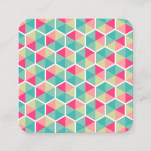 Color Hexagon Muster 02 Quadratische Visitenkarte