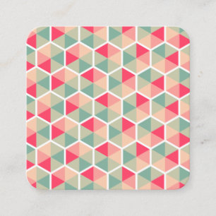 Color Hexagon Muster 04 Quadratische Visitenkarte