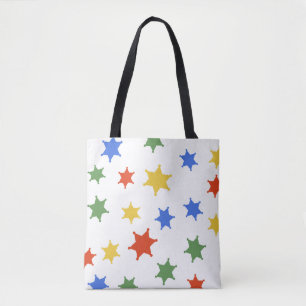 Color Hexagram Sheriff Icon abgeschieden nahtloser Tasche