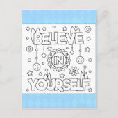 Color Ich glaube an dich | Aktivitätskarten Postkarte (Vorderseite)