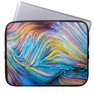 Color In Motion-Serie. Hintergrunddesign von Flowi Laptopschutzhülle