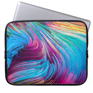 Color In Motion-Serie. Hintergrunddesign von Flüss Laptopschutzhülle