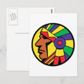 Color Indian Head Postkarte (Vorne/Hinten)