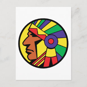 Color Indian Head Postkarte