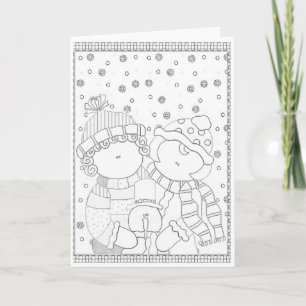 Color It Holiday Weihnachtskarte Gruß Feiertagskarte