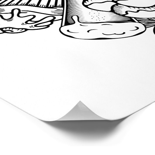 Color It posten Fast Food Art Poster (Ecke)