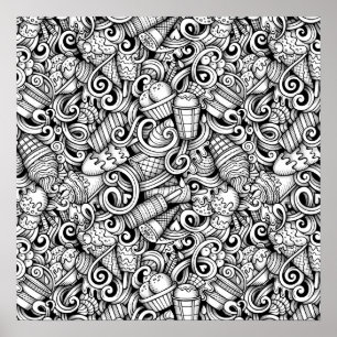 Color It Poster Ice Creme Art