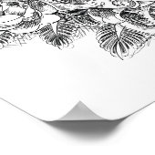 Color It Poster Skull und Rose (Ecke)