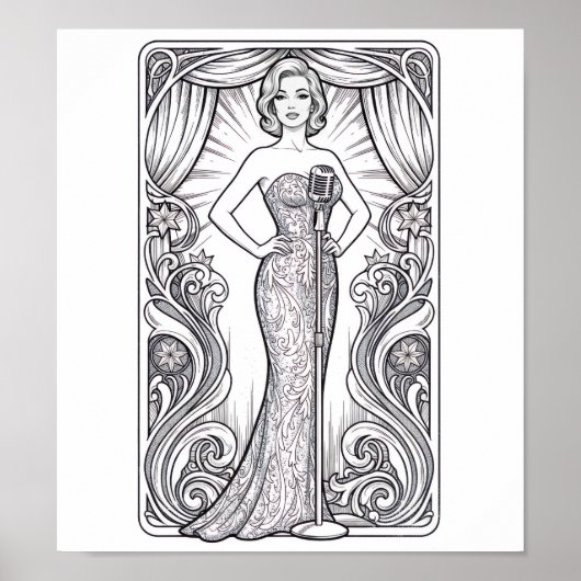 COLOR IT YOURSELF! Adult Coloring Book Poster (Vorne)