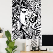 COLOR IT YOURSELF! Adult Coloring Book Poster (Heimbüro)