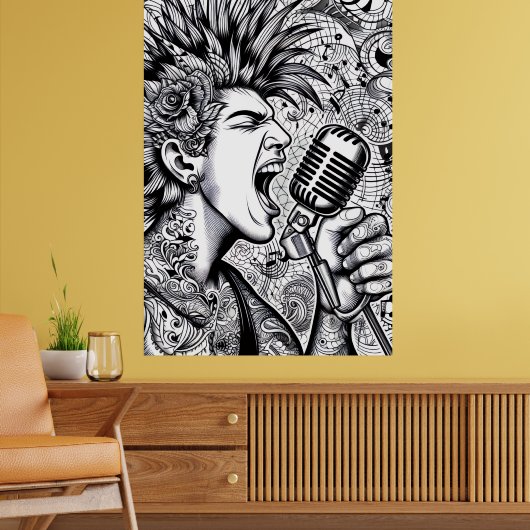 COLOR IT YOURSELF! Adult Coloring Book Poster (Wohnzimmer 2)