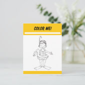 Color Me Activity Card Postkarte (Stehend Vorderseite)