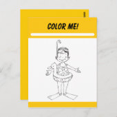 Color Me Activity Card Postkarte (Vorne/Hinten)