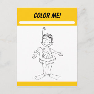 Color Me Activity Card Postkarte