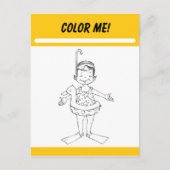 Color Me Activity Card Postkarte (Vorderseite)