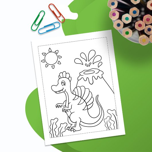 Color Me Baby Spinosaurus | Aktionskarten Postkarte