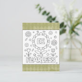 Color Me Be Furchtlos Inspiration Activity Cards Postkarte (Stehend Vorderseite)