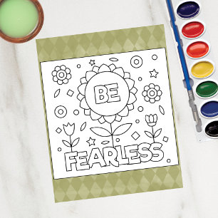 Color Me Be Furchtlos Inspiration Activity Cards Postkarte
