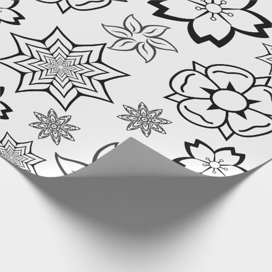 "Color Me"-Blume Geschenkpapier (Ecke)