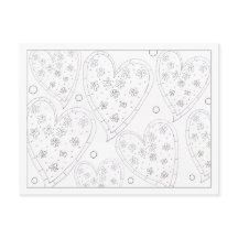 Color Me Blume Herz Postkarte