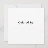 Color Me Card für Kinder | Anime Girl Strawberries Karte (Rückseite)