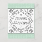 Color Me Choose Kindness | Aktivitätskarten Postkarte (Vorderseite)