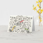 Color Me Christmas Karte (Gelbe Blume)