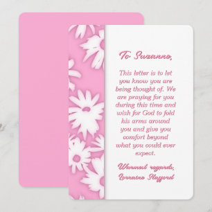 Color Me Daisies Daisies Pink Sympathy Card Einladung