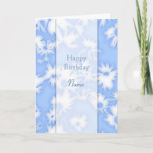 Color Me Daisies Sky Blue Birthday Card