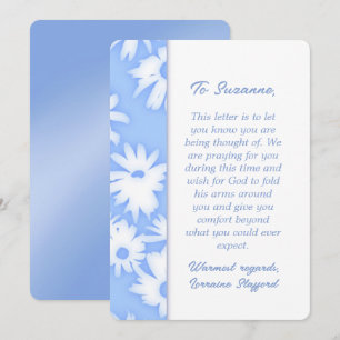 Color Me Daisies Sky Blue Sympathy Card Einladung