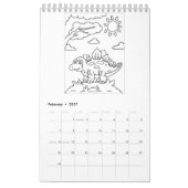 Color Me Dinosaurier | Kinderfarbbuch Kalender (Feb 2027)